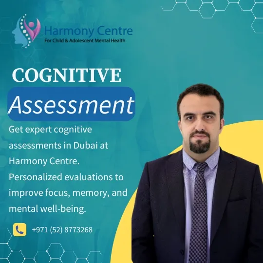 A specialist in Dubai conducting a cognitive assessment to evaluate a client’s memory and attention skills.