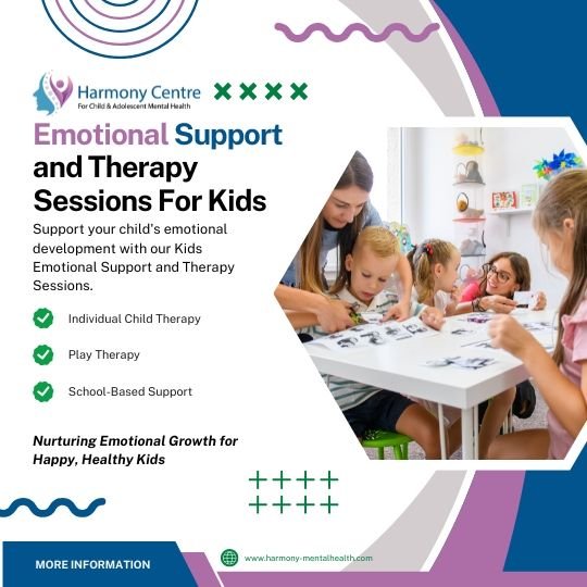 A child therapist in Dubai providing emotional support to a young patient at Harmony Centre for Child & Adolescent Mental Health.
